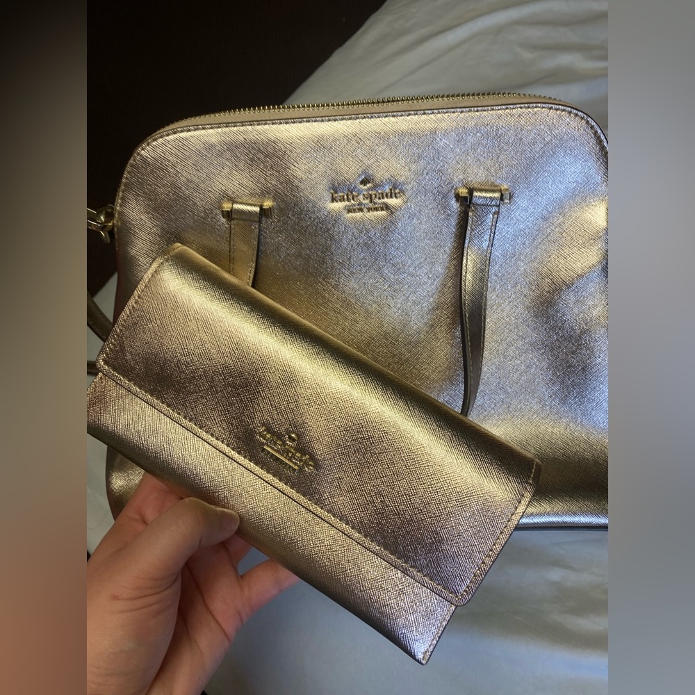 Kate spade medium satchel with large wallet